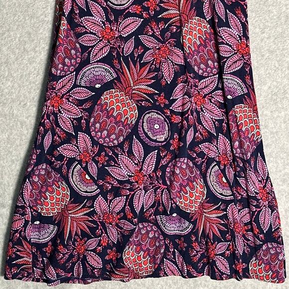 Tommy Bahama Sz S Pineapple Of My Eye‎ Flutter Sleeve Fit & Flare Dress Stretchy - Picture 8 of 11